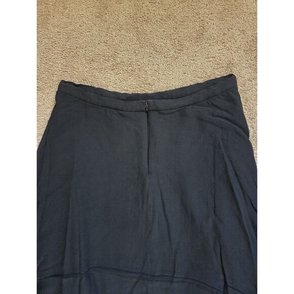 St. John Evening Black 100% Silk Chiffon Layered Elegant Maxi Skirt Plus Size 16 - Picture 7 of 11